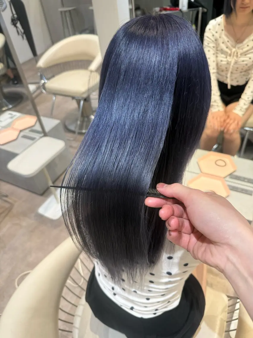 ミディアム カラー ブリーチ ブルーカラー ケアブリーチ 透明感カラー ハイトーンカラー カット ヘアカラー 💎透明感カラー特化 💎TAISEIのヘアスタイル