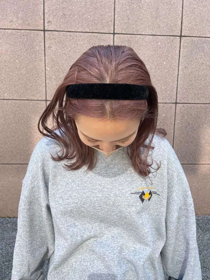 ミディアム カラー カット ヘアカラー トリートメント オリーブ/縮毛♡ Natsuno🩰のヘアスタイル