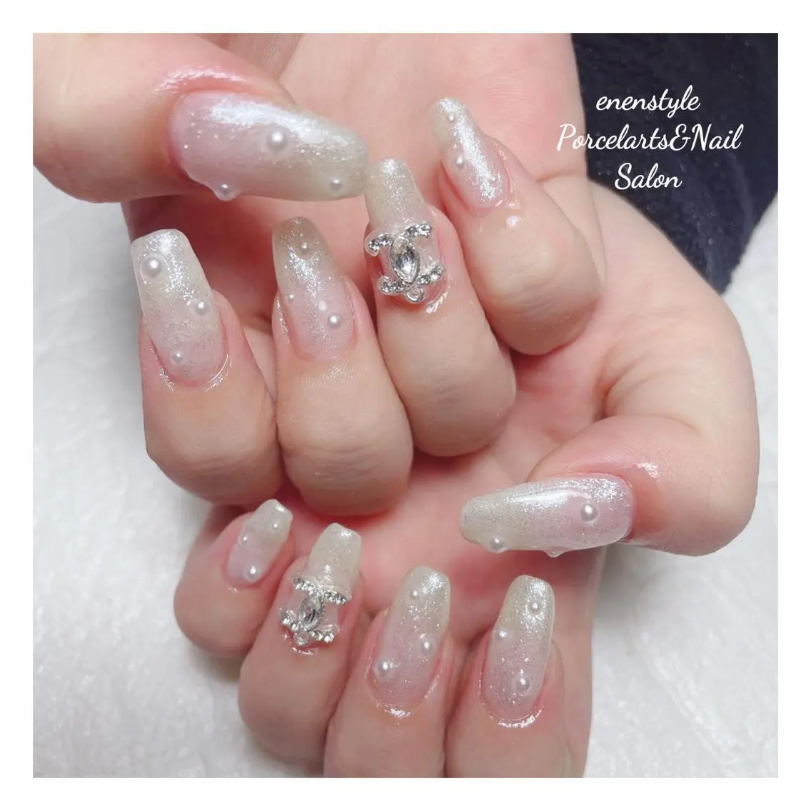 ミディアム ネイル 🐾enen style 🐾のネイルデザイン