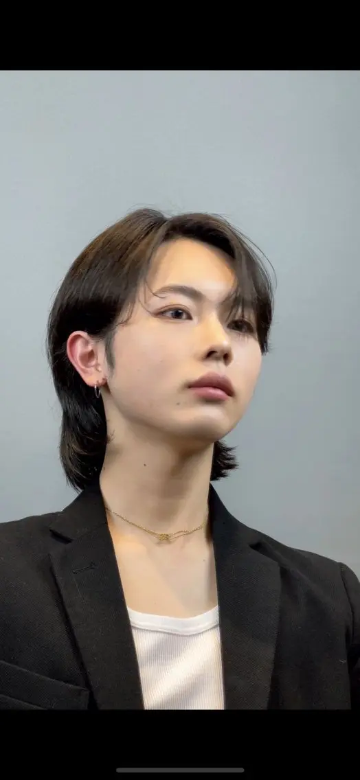 ミディアム カラー ヘアアレンジ メンズ カット ヘアカラー 韓国ヘアADOR HARUKIのヘアスタイル