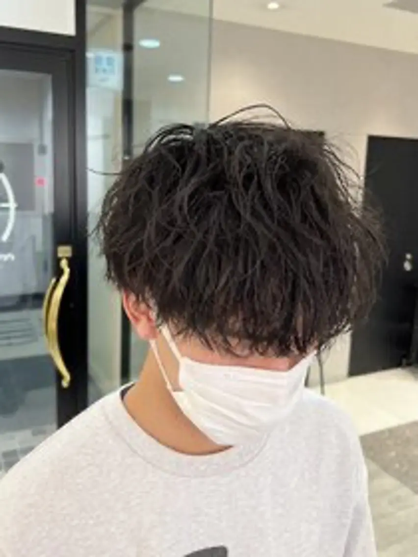 パーマ メンズ 松田記和 モデル募集中のヘアスタイル