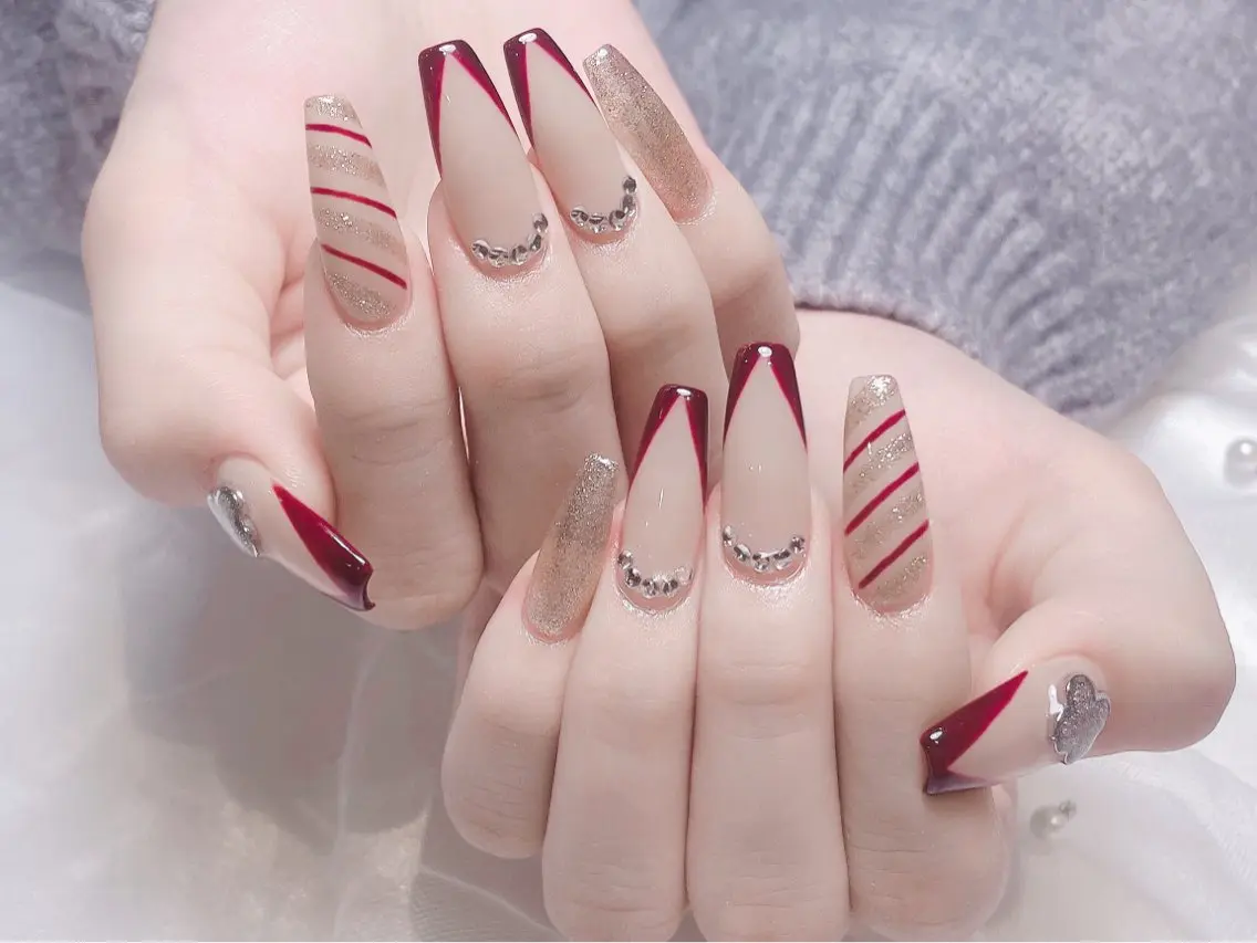 💕チップ長さだし持ち込みデザインネイル💅の写真