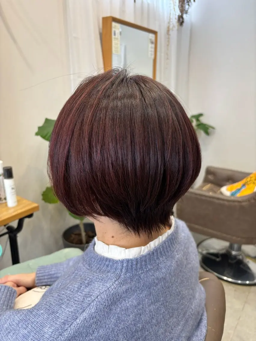 ショート ショートボブ ピンクブラウン ボブ ハイライト ショートヘア ✨次世代型髪質改善✨ marikaのヘアスタイル