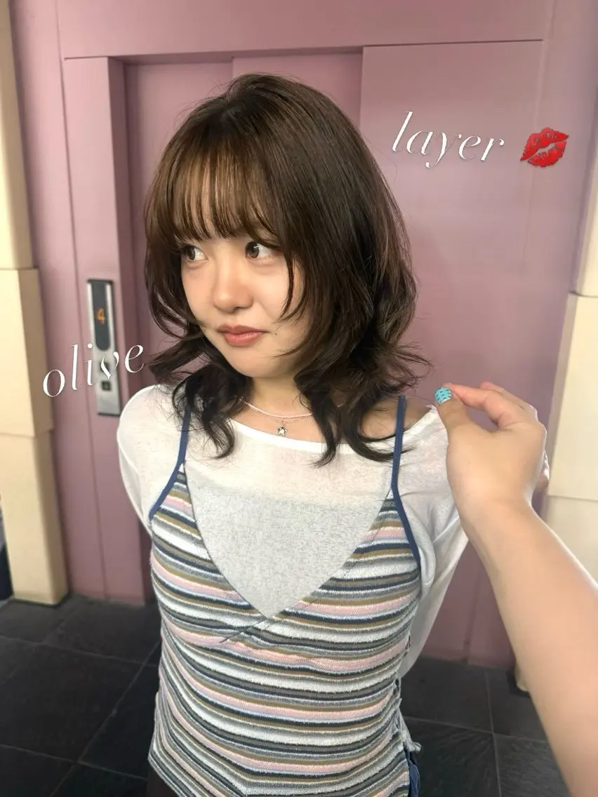 ミディアム 透明感color🩵 MAYUKAのヘアスタイル