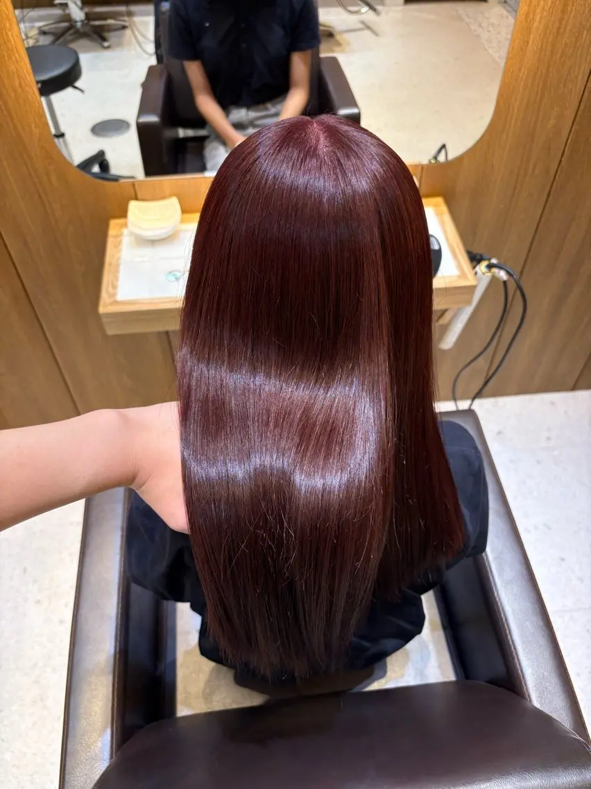 ロング カラー ヘアカラー ❤️【暖色カラー】/ HARUKA🍒❤️のヘアスタイル