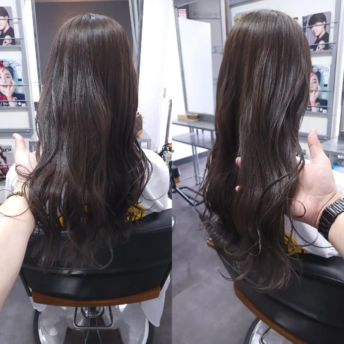 ロング カット ヘアカラー トリートメント 平田 広大のヘアスタイル