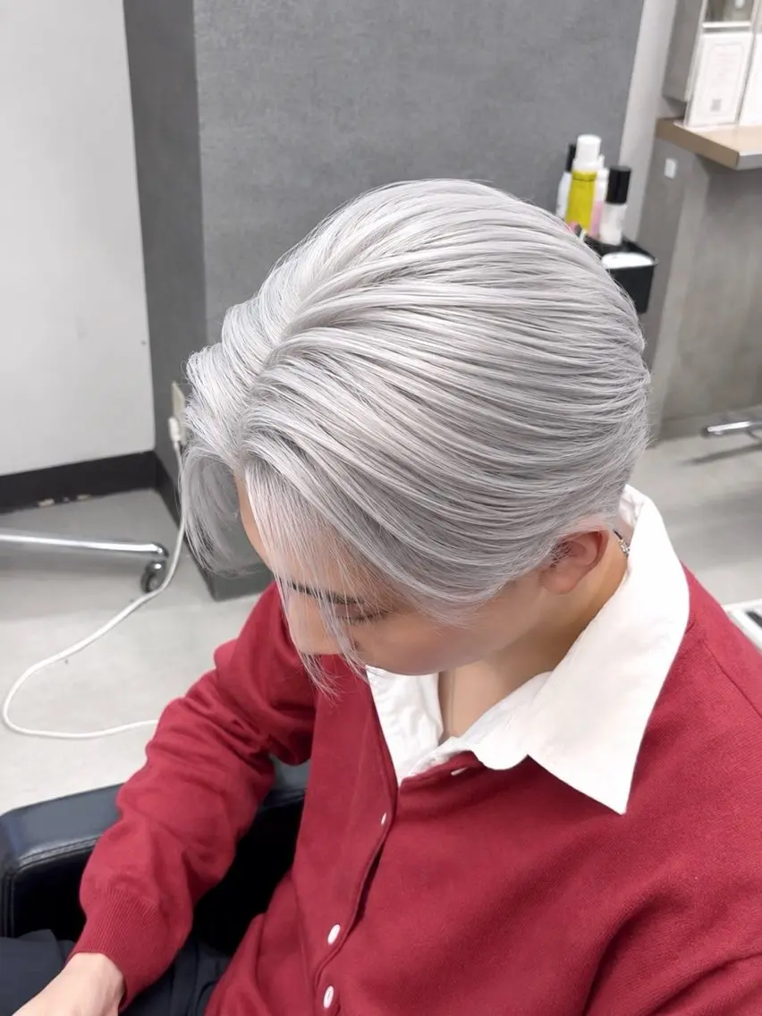 カラー メンズ ヘアカラー トリートメント chinatsu 渋谷/ハイトーンのヘアスタイル
