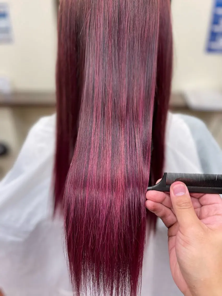 カラー ピンクカラー 卒業式のヘアスタイル ヘアカラー トリートメント 田中 就のヘアスタイル