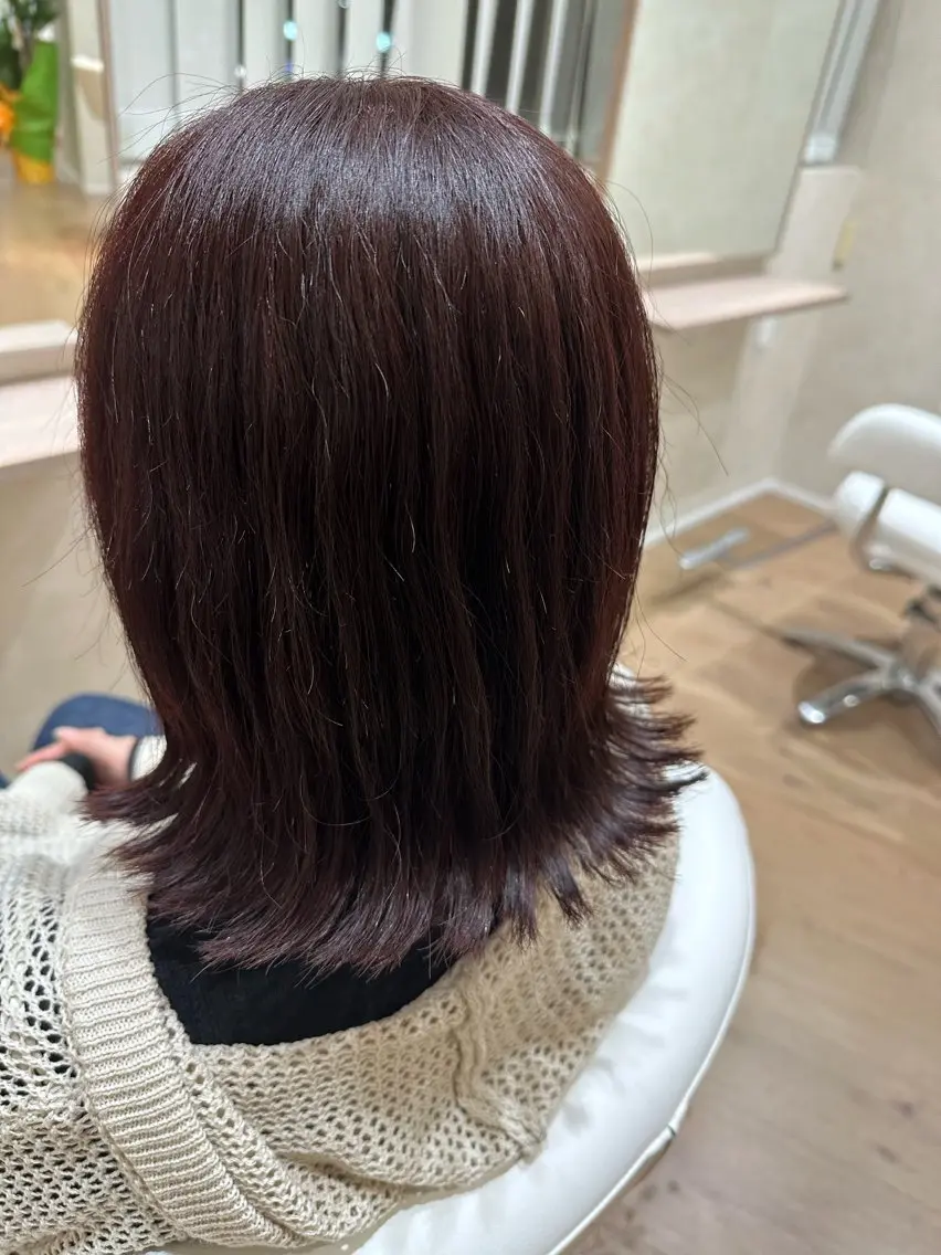 ミディアム カラー カット ヘアカラー AVANCE泉大津店 加茂瑞希のヘアスタイル