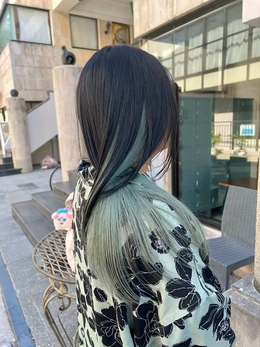 ロング カラー カット ヘアカラー トリートメント 赤みゼロ/透明感 カラー🌿KANTAのヘアスタイル