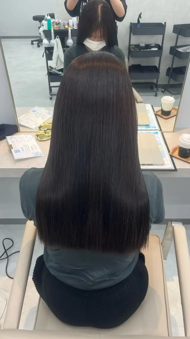 ロング 縮毛矯正 モテ髪･愛されカラー ×薄井舞🥀のヘアスタイル