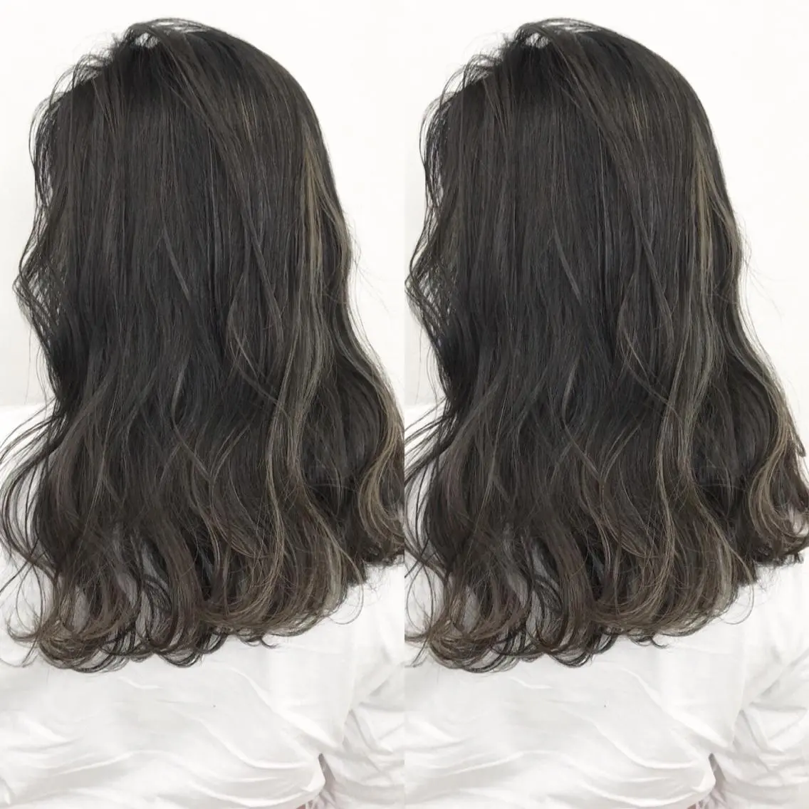 ロング カラー グレージュ ハイライトカラー ハイライト ヘアカラー TATSUYA アートディレクターのヘアスタイル