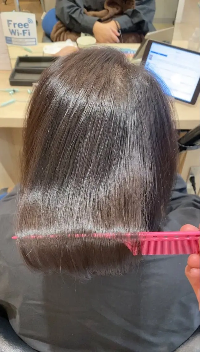 ショート くせ毛 髪質改善 縮毛矯正 トリートメント 酸性ストレート 川元 雄貴のヘアスタイル