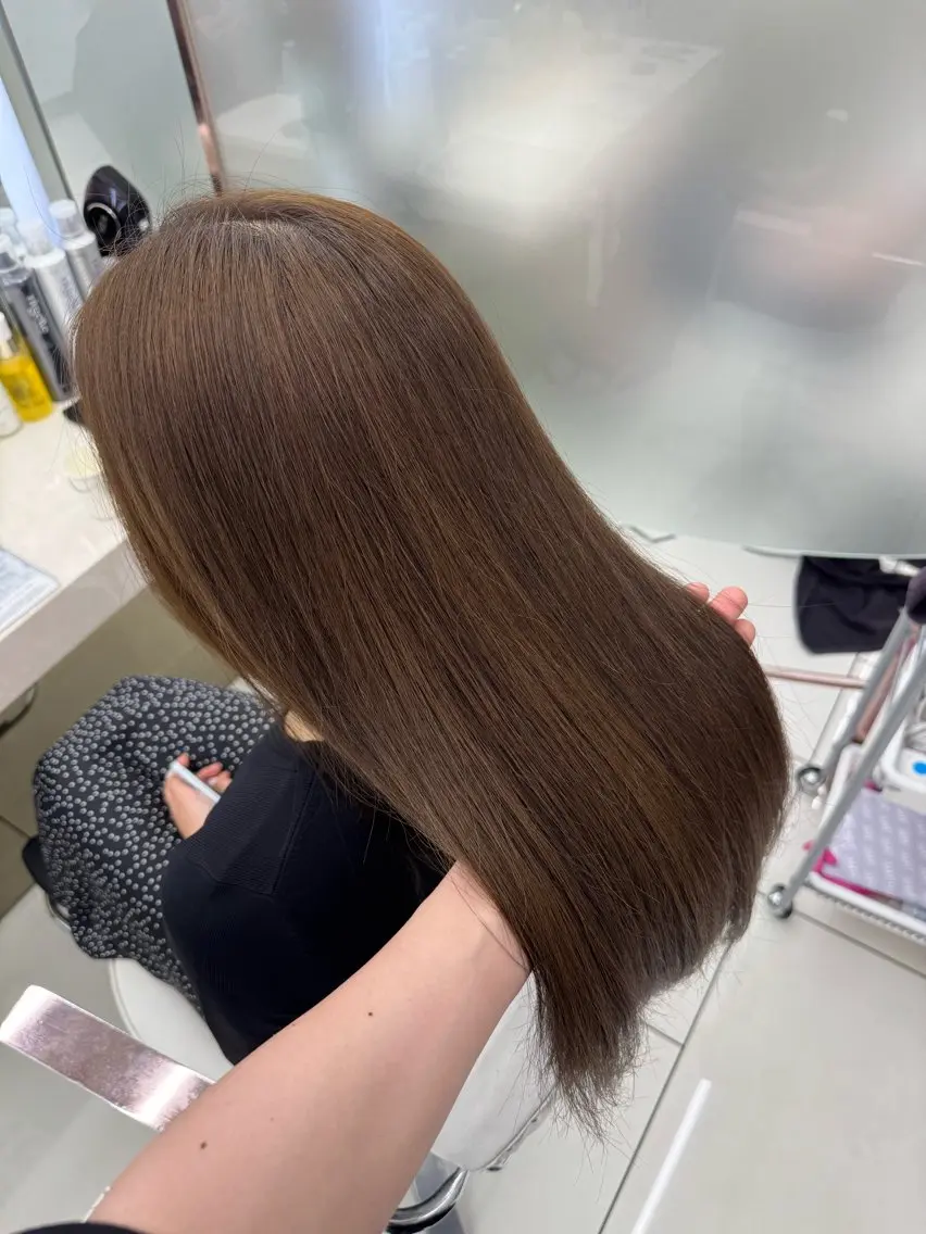 ロング 髪質改善 ヘアカラー クニヨシ ハルヤのヘアスタイル