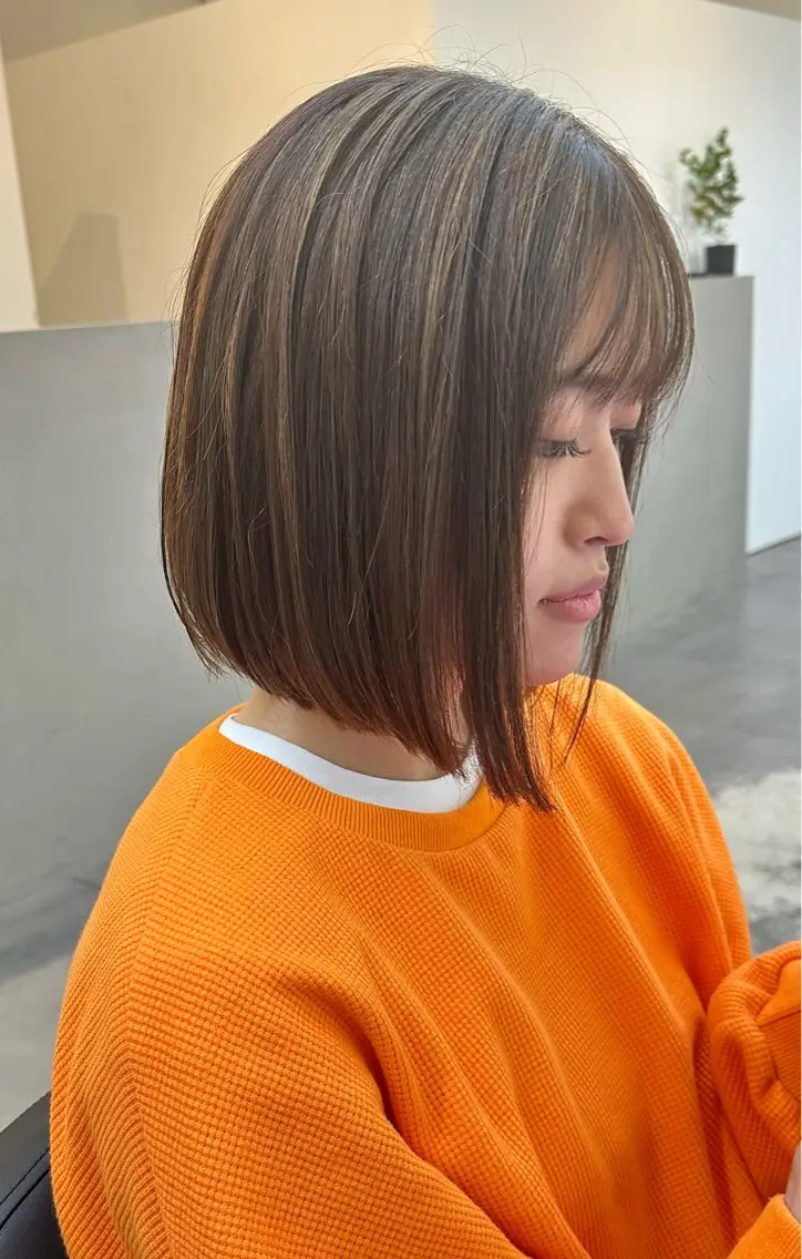 ミディアム カラー ハイライトカラー ハイライト 山本 駿介のヘアスタイル