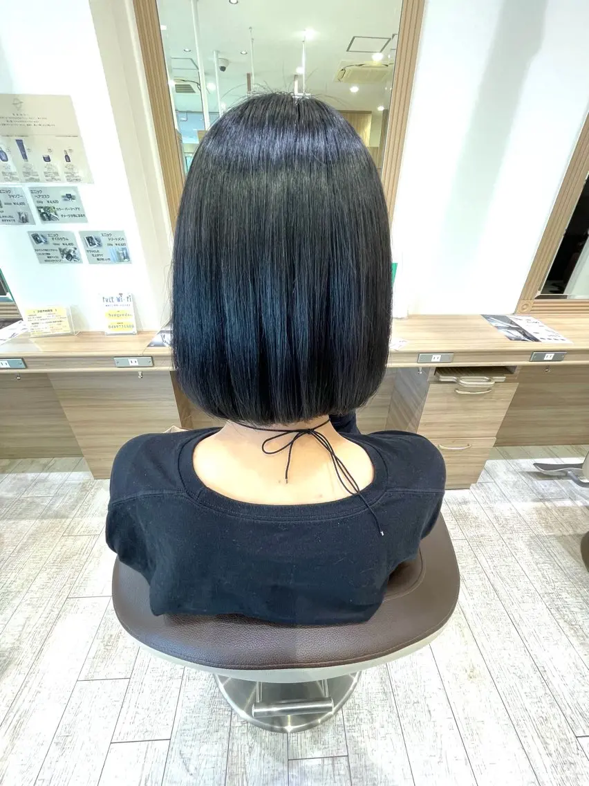 ミディアム 髪質改善 トリートメント カット 加藤 未歩のヘアスタイル