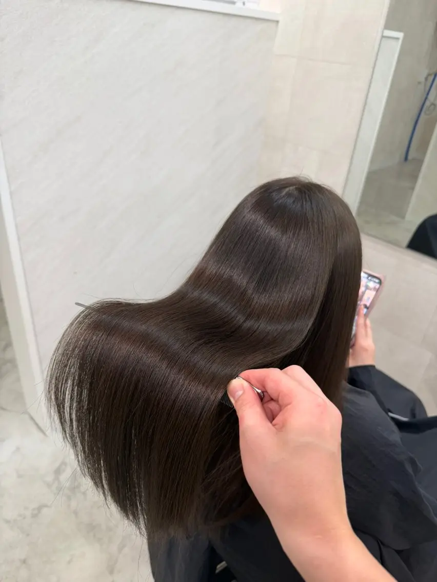 ロング カット ヘアカラー トリートメント miyon /nanaeのヘアスタイル