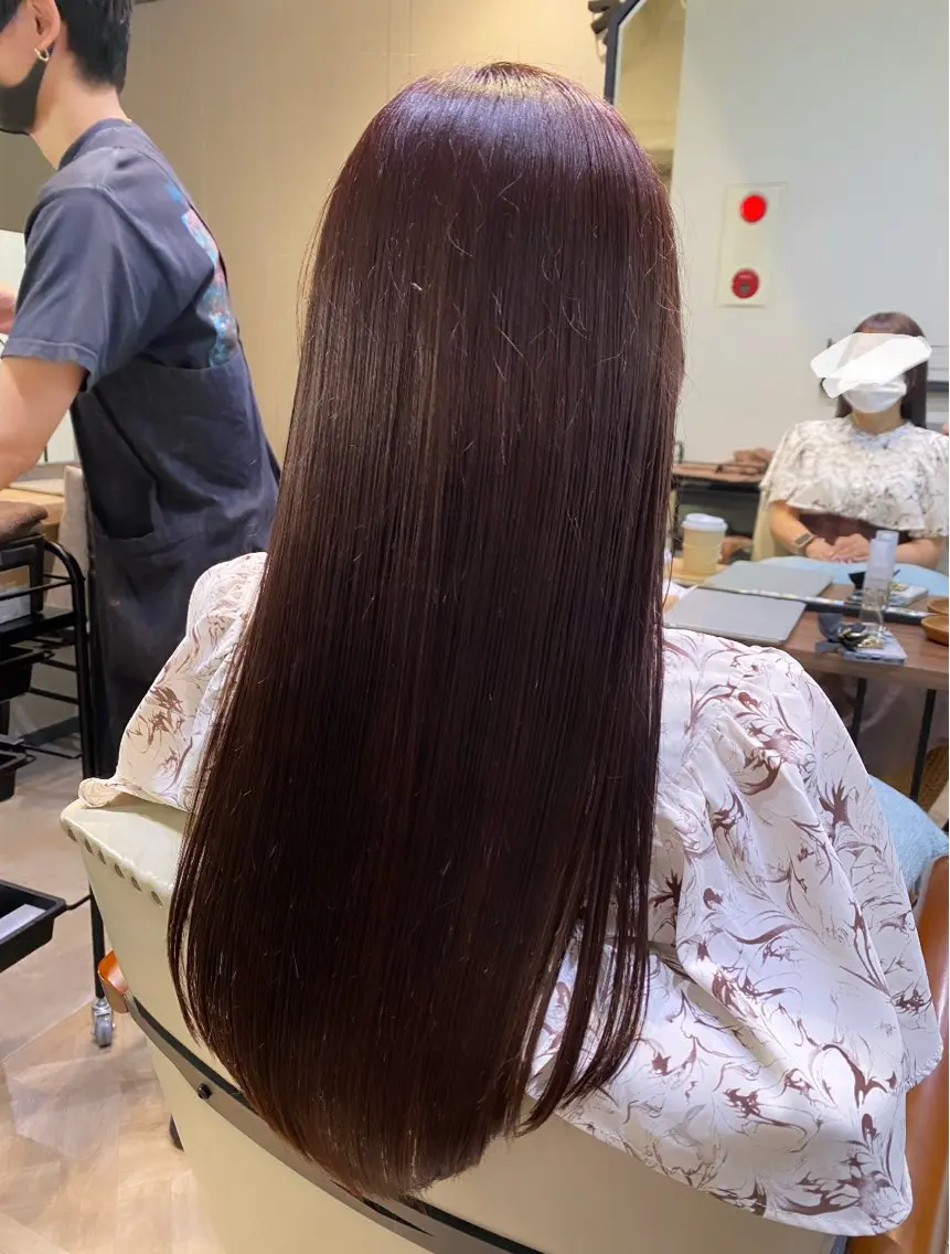 【髪質改善】美髪矯正 + カット + ケアカラーの写真