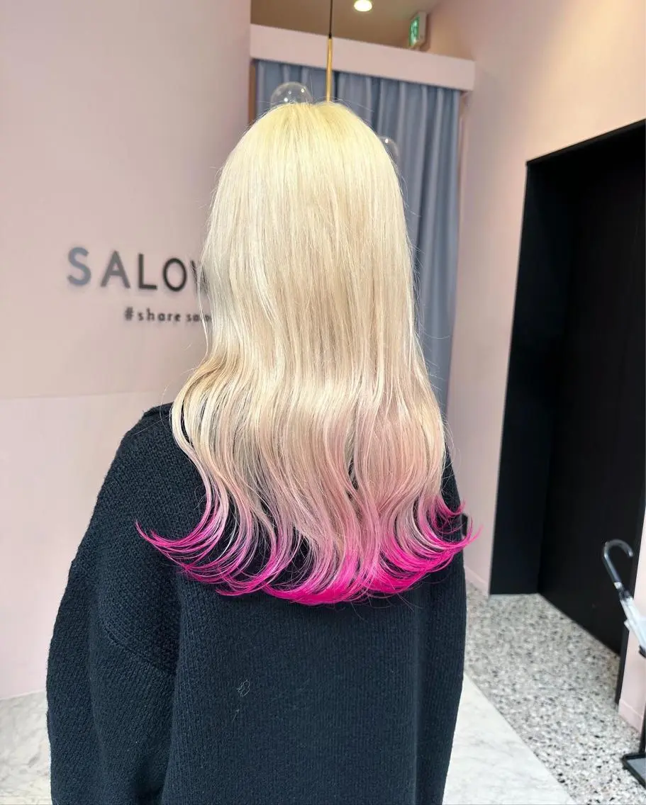 🉐【今だけ】🧡ミニモ限定🖤カット+ファイバープレックスブリーチダブルカラー+最新トリートメントの写真