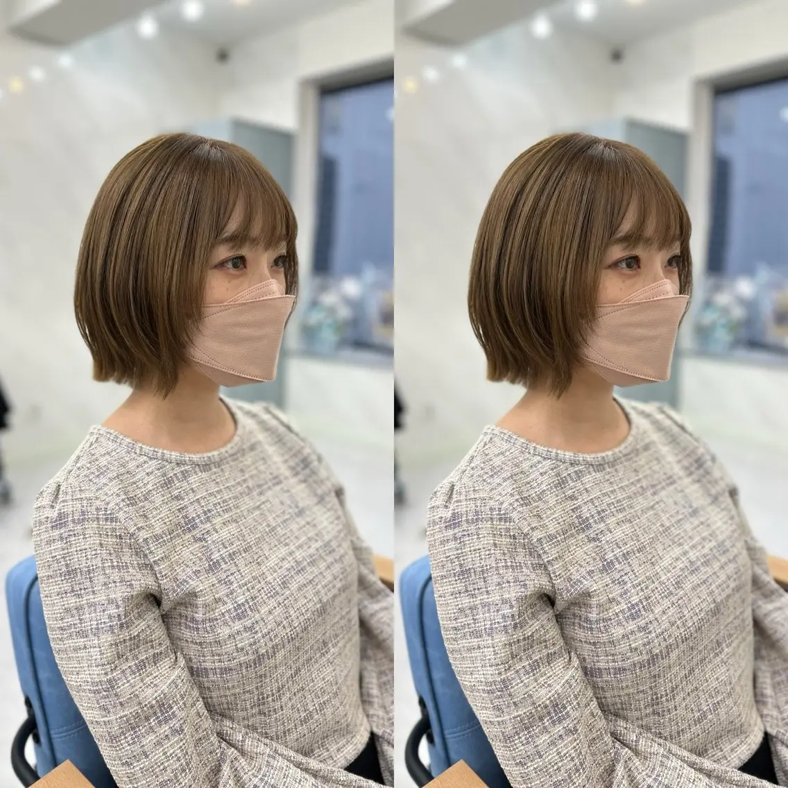 ショート 髪質改善🩵縮毛矯正 代々木/木下のヘアスタイル