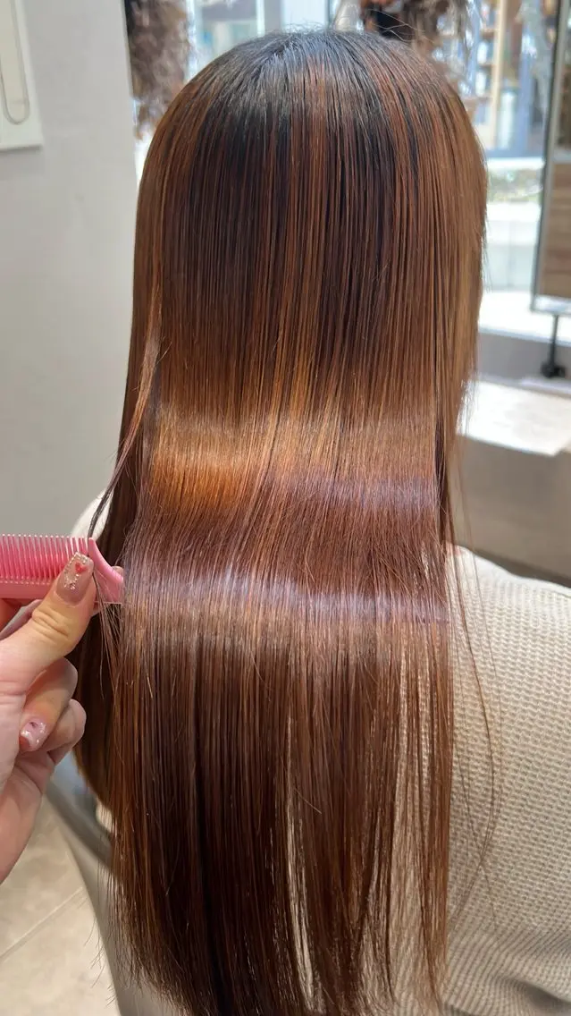 ロング パーマ 髪質改善 ストレートパーマ 縮毛矯正 🫧Ai/ ロロネー森ノ宮💖のヘアスタイル