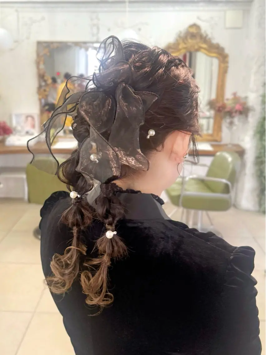 ロング ヘアアレンジ ヘアセット ヘアアレンジ 表参道 💠Ayano💠のヘアスタイル