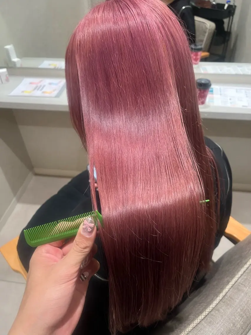 ロング カラー 透明感カラー ラベンダーカラー ピンクカラー ピンクラベンダー ロング ヘアカラー トリートメント 艶感透明感カラー/ 大分 Keigoのヘアスタイル