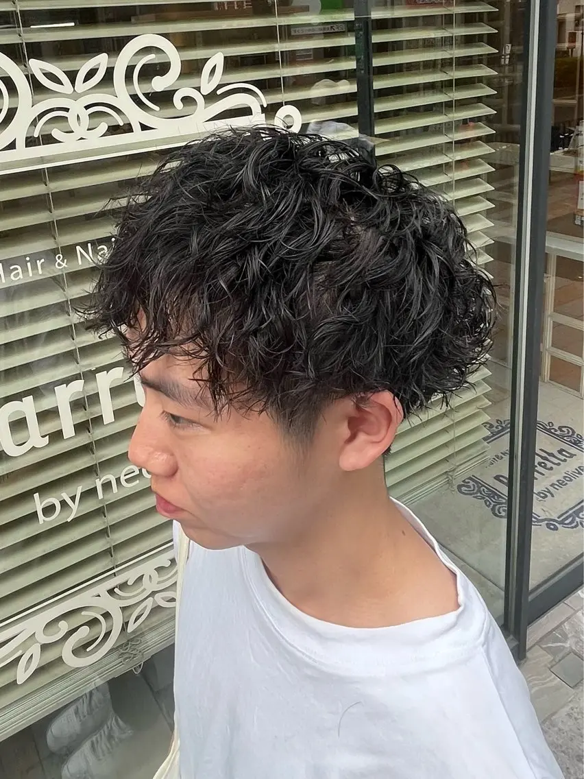 パーマ メンズ カット パーマ ヤシロケンタ メンズ特化のヘアスタイル