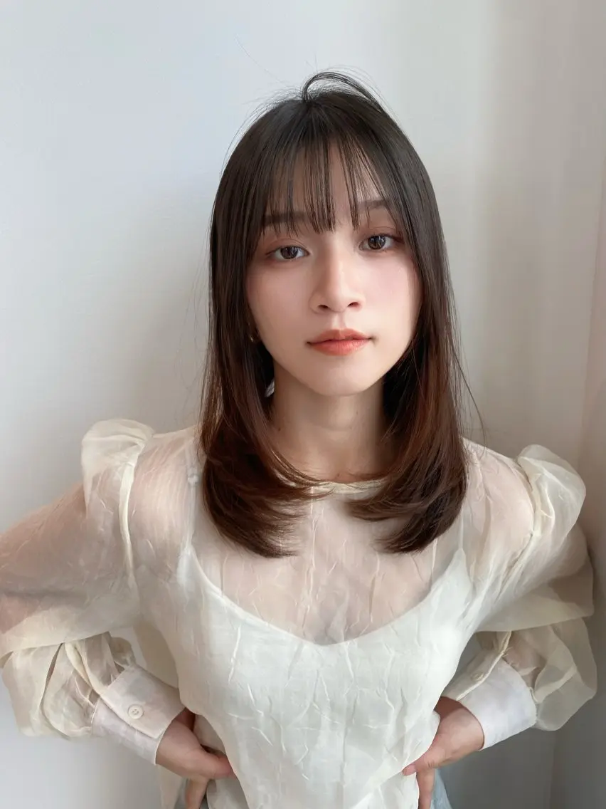 🔴🔵🟢 何度でも利用可【感動のさらつや】似合わせカット+極つやカラー+縮毛矯正の写真