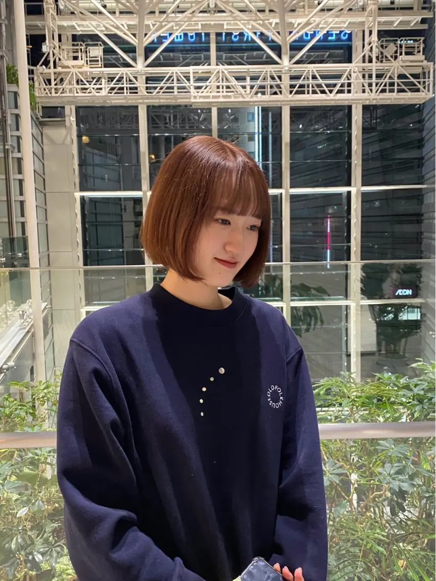 ショート カラー ベージュカラー 黒髪 カット ヘアカラー トリートメント mai / linoah˚✧のヘアスタイル