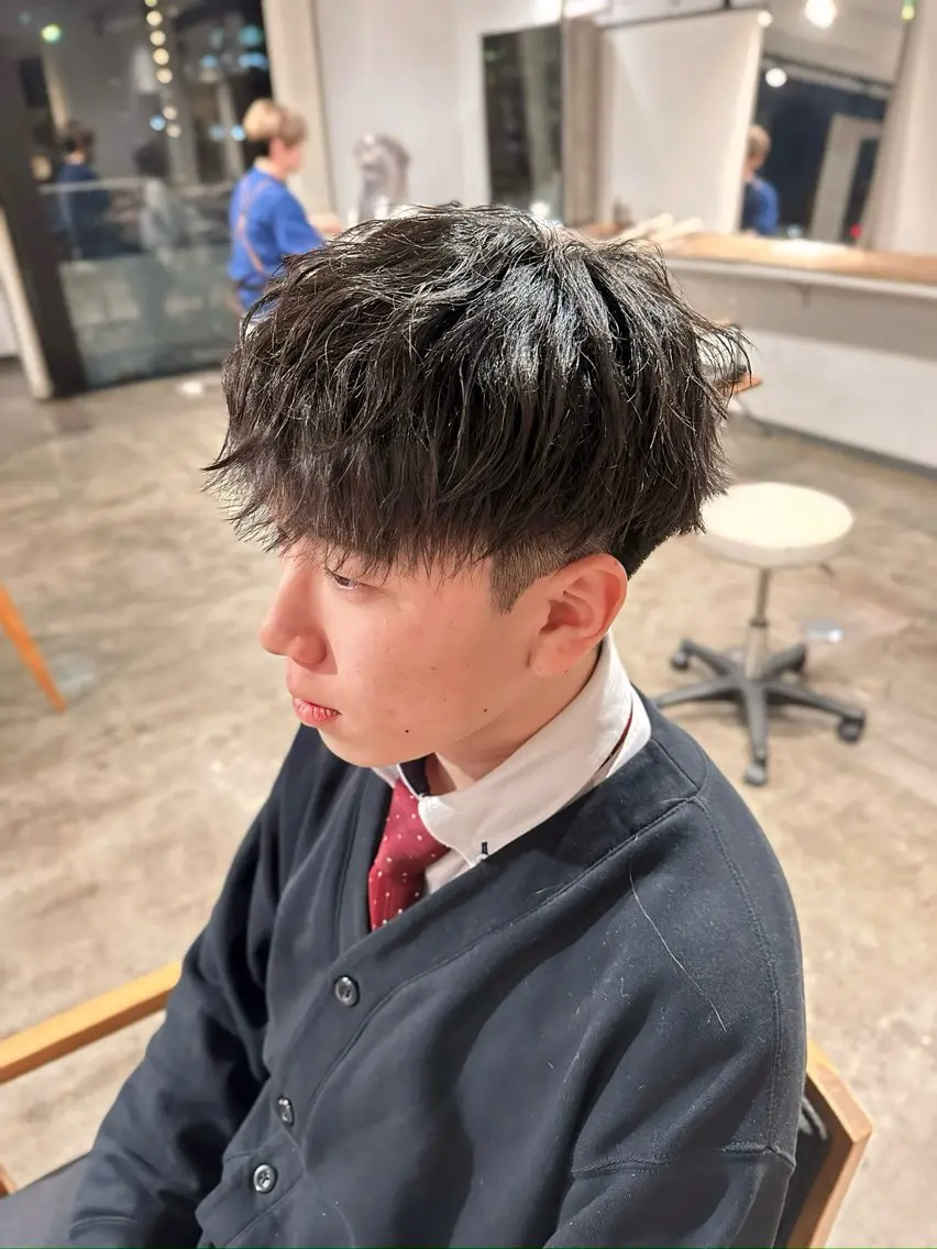 メンズ ビジネス マッシュ メンズパーマ カット 骨格補正施術/メンズ 専門美容師/YUYAのヘアスタイル