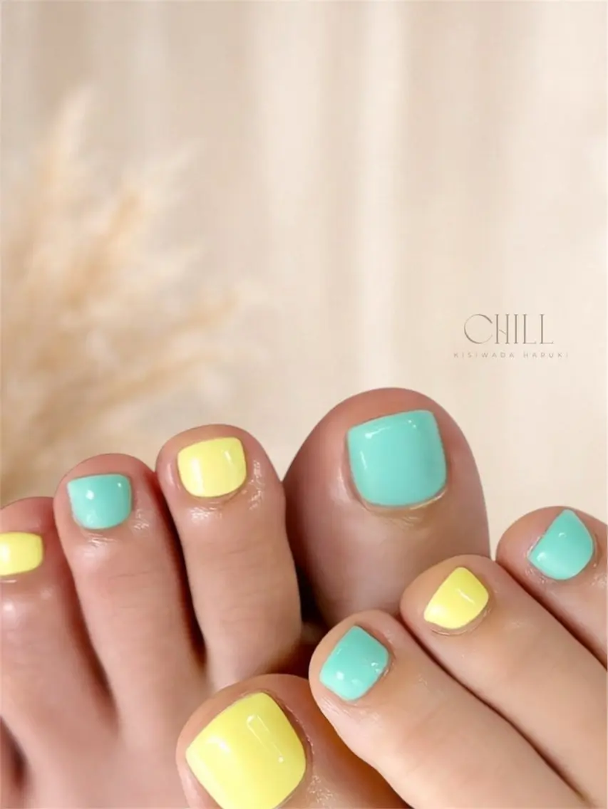 ネイル フットネイル ワンカラーネイル ハンドネイル NailSalon CHILLのネイルデザイン