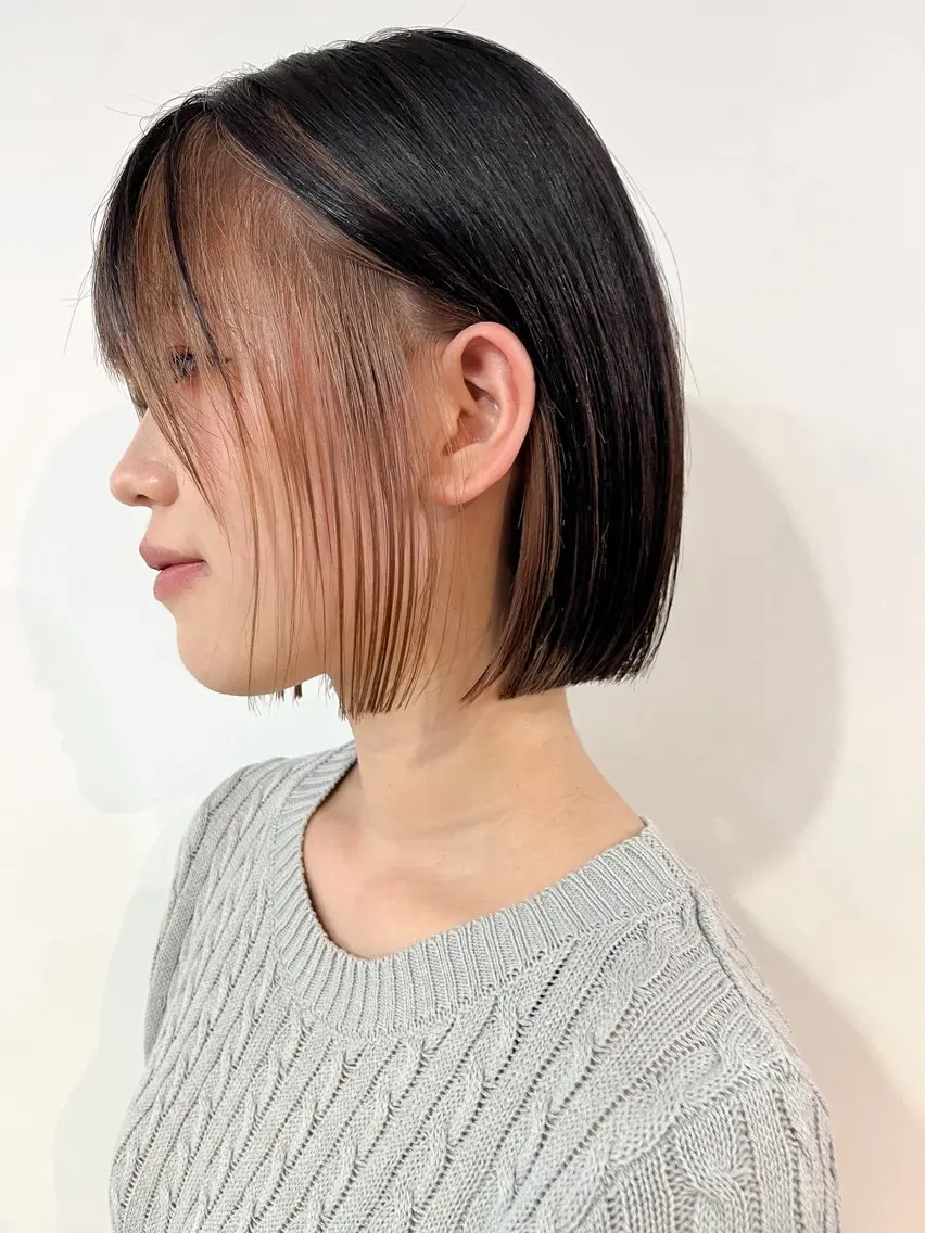 ショート カット ヘアカラー トリートメント ボブ×縮毛矯正 ryotaのヘアスタイル