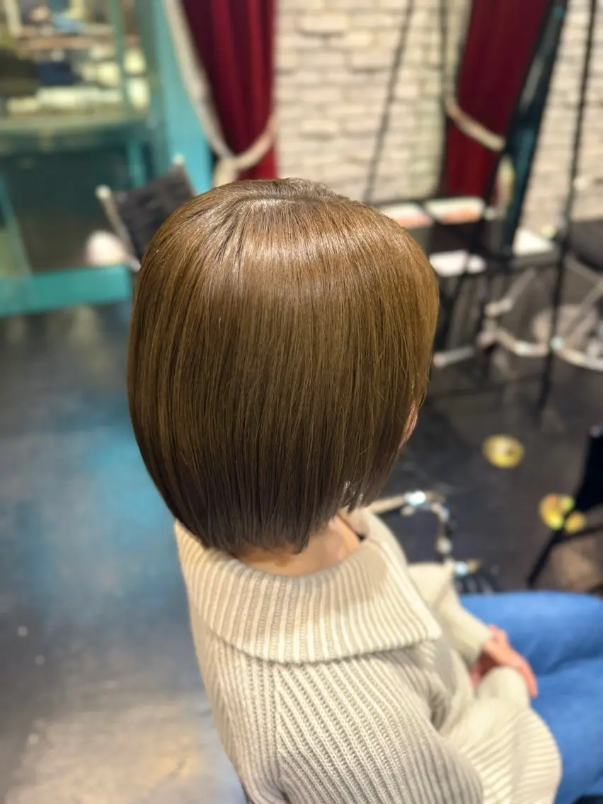 カラー オリーブカラー ヘアカラー 水谷 華子のヘアスタイル