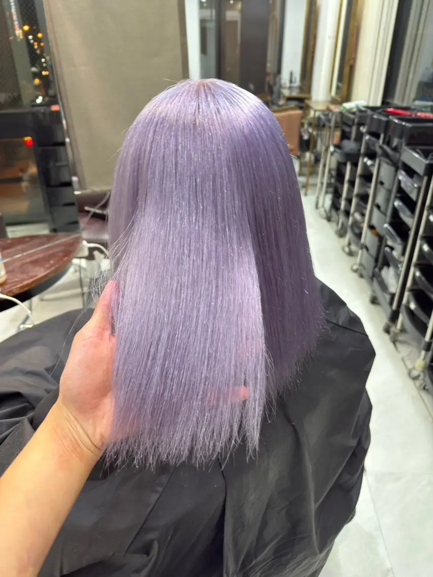 ロング カラー ブリーチ ケアブリーチ 透明感カラー ダブルカラー グレージュ ヘアカラー Lima/ハイトー ン/ブリーチ/心斎橋のヘアスタイル