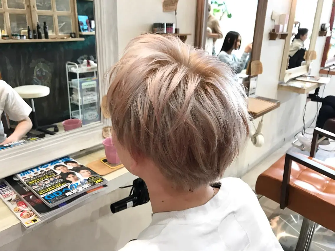 ショート カラー メンズ メンズブリーチ ブリーチ メンズ指名多数!! 田島史也のヘアスタイル