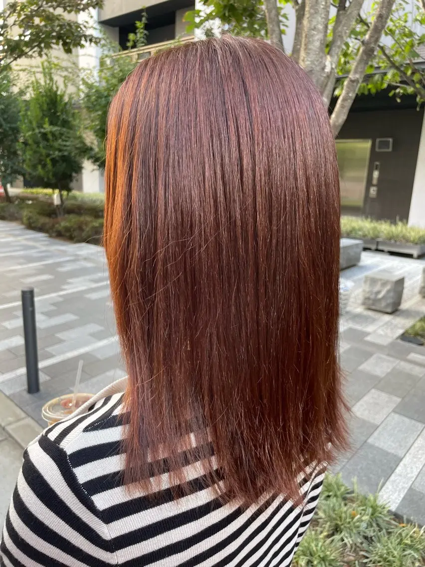 セミロング カラー ヘアカラー トリートメント 花木 志穂のヘアスタイル