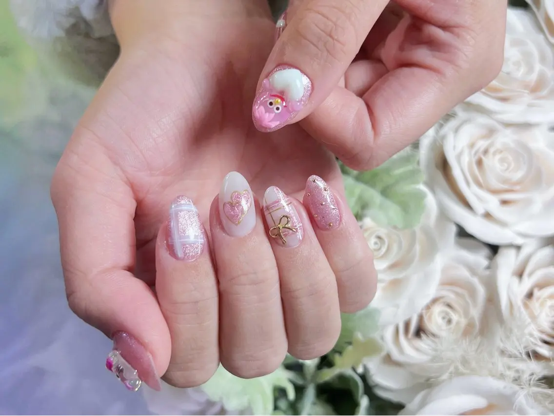 ネイル ロングネイル 持ち込み スカルプネイル 冬ネイル クリスマス ハンドネイル Painty nailのネイルデザイン