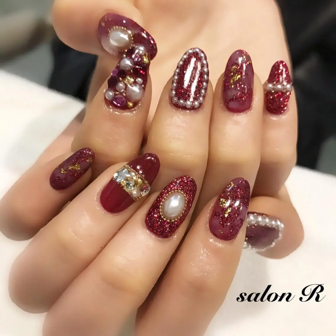 ネイル ボルドー NARUMI HYODOのネイルデザイン