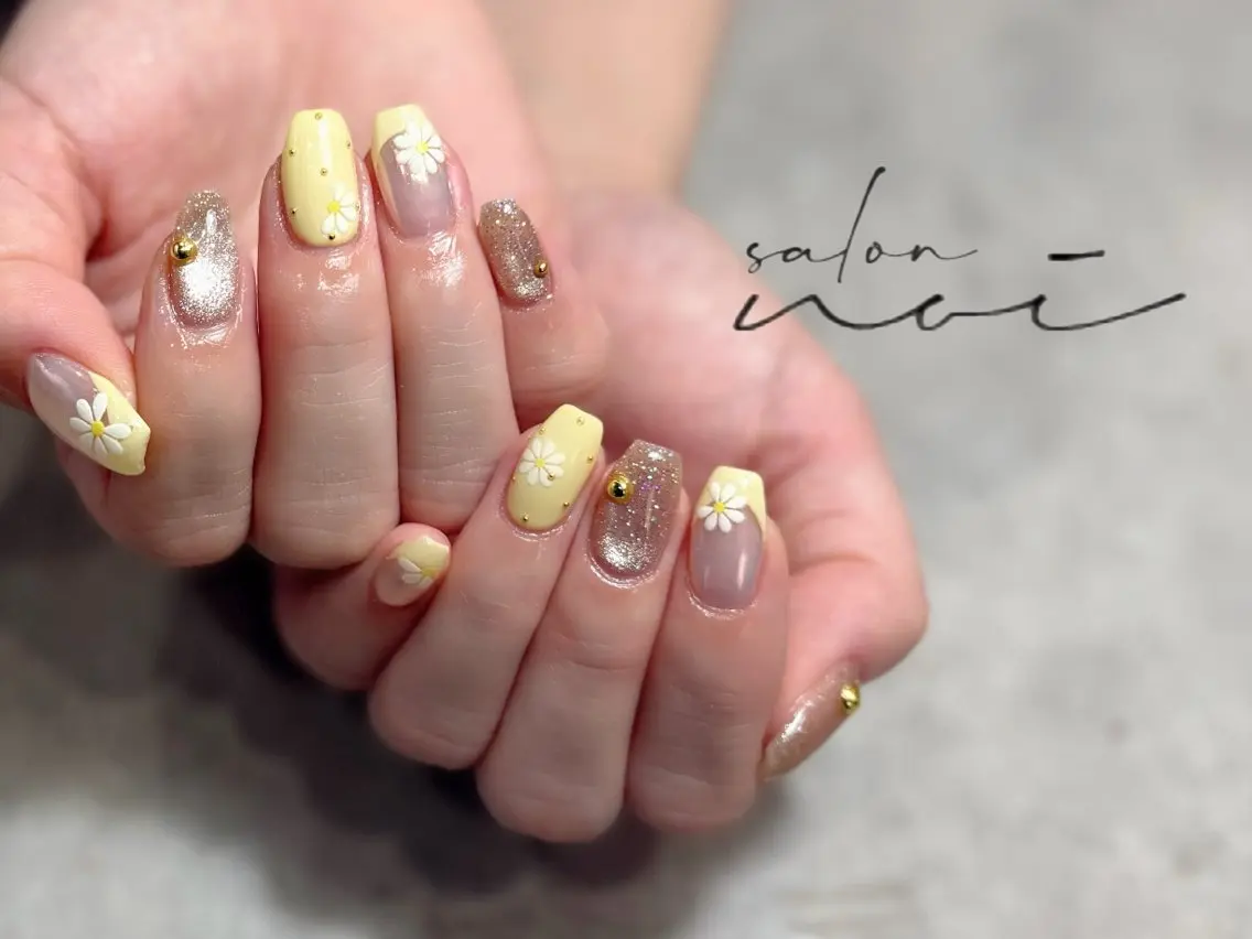 ネイル 春ネイル ハンドネイル salon noiのネイルデザイン
