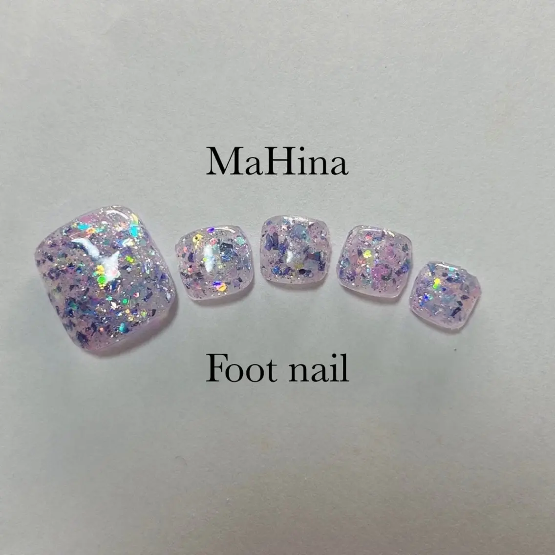 ネイル オーロラネイル フットネイル ジェルネイル キラキラネイル ラメ(グリッター) Le Vernis MaHina・まひなのネイルデザイン