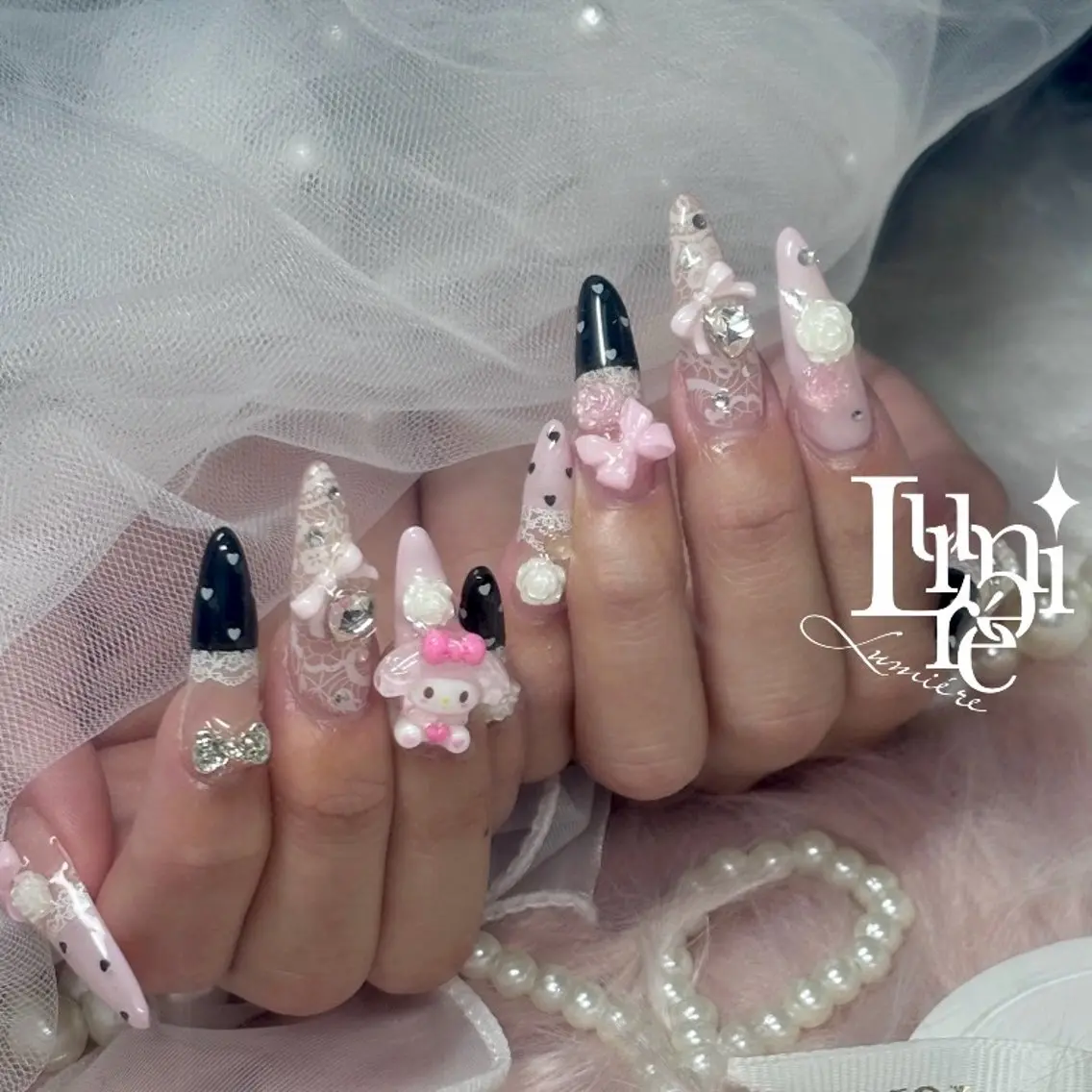 ネイル ハンドネイル Lumière｜ ロング｜ワンホンのネイルデザイン
