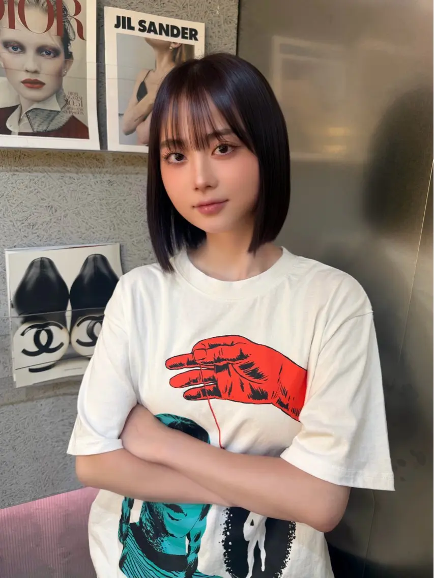 ミディアム ヘアカラー ・*·̩͙꒰ঌ RIN໒꒱·̩͙⋆.のヘアスタイル