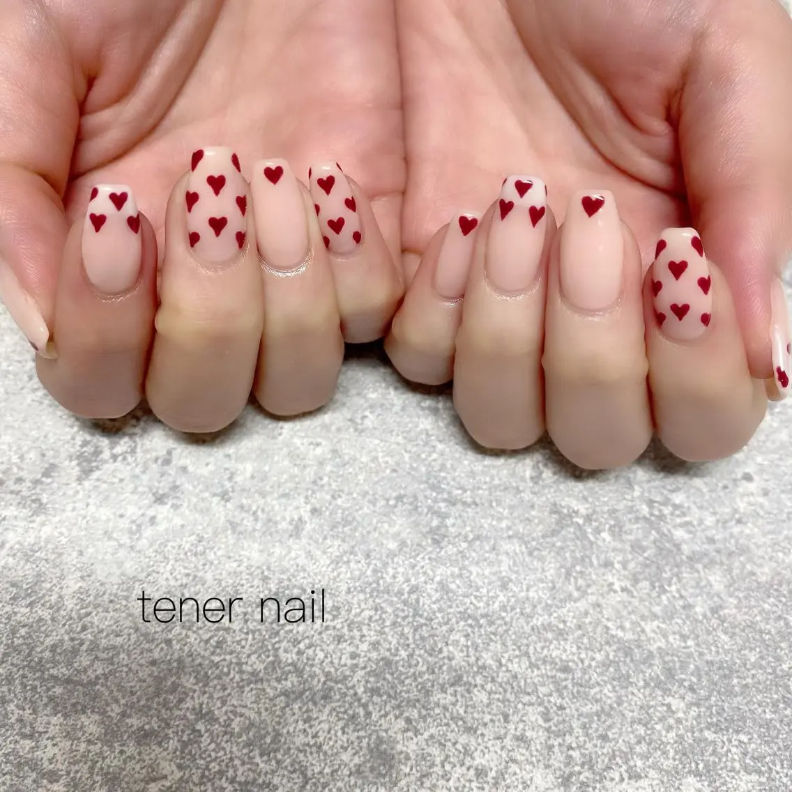 ネイル ハート テネルネイル tener nailのネイルデザイン