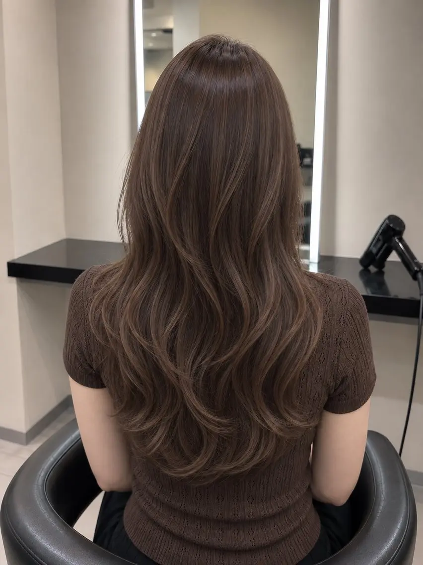 ミディアム カラー ブラウンカラー トリートメント 🌈ウルトワ水素 髪質改善naru🌈のヘアスタイル
