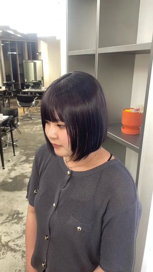 カラー ブリーチ 透明感カラー ネイビーカラー オレンジ ピンクカラー ヘアカラー トリートメント 🍑似合わせ×ハイト ーン/ユリナ🍑のヘアスタイル