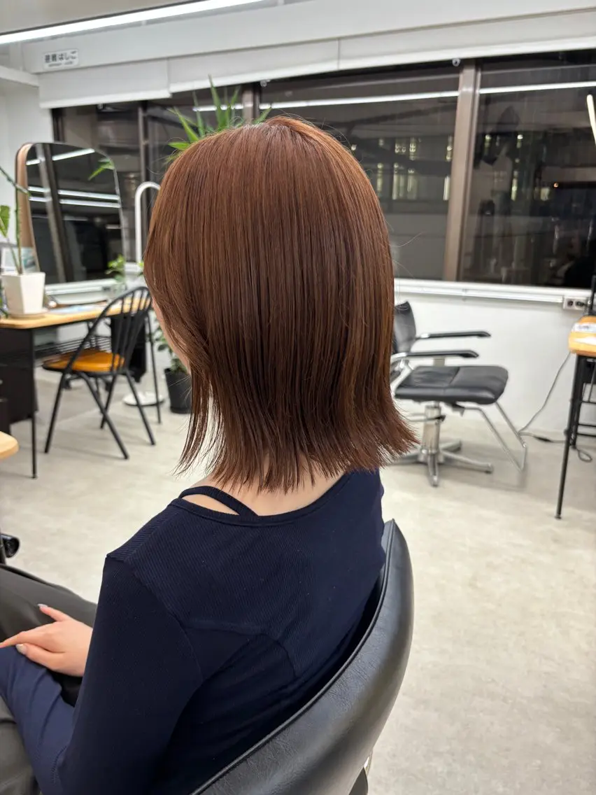 ミディアム カラー ヘアカラー 🎀【透明感カラー 縮毛矯正】さえ🎀のヘアスタイル