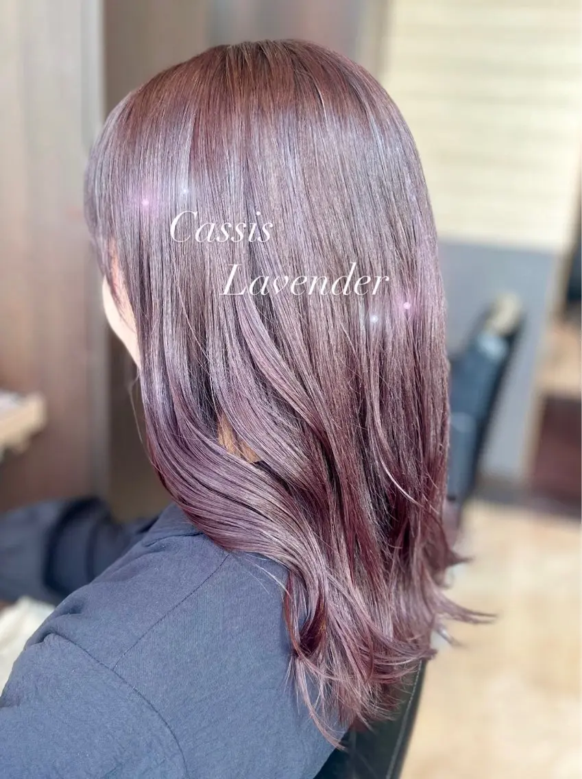 カラー カシス ラベンダーカラー ピンクカラー ⭐️似合わせアップ ⭐️並木奏絵のヘアスタイル