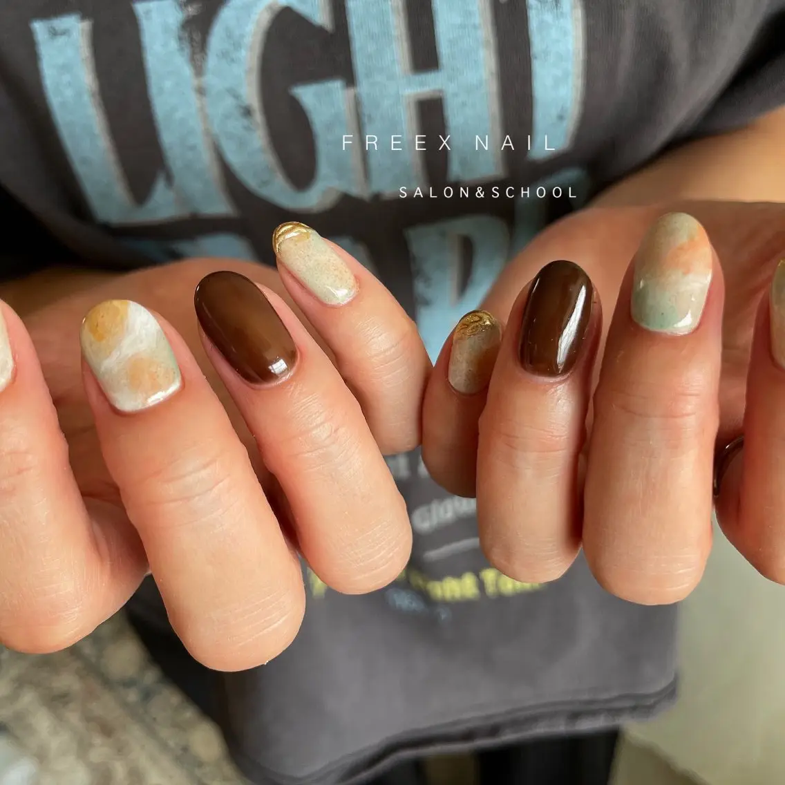 ネイル ハンドネイル ハンドケア freex nail /ニュアンス/個性派のネイルデザイン