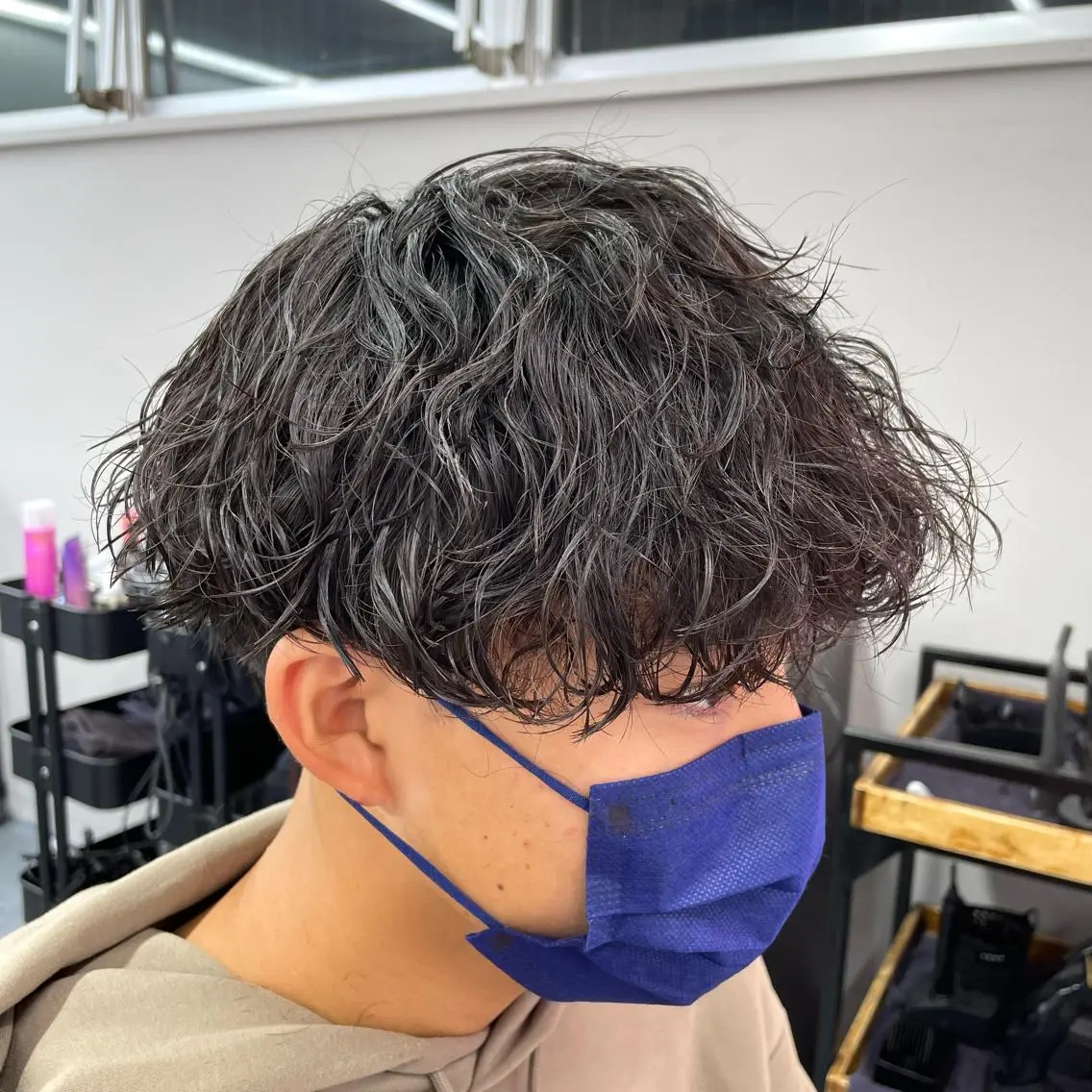 パーマ メンズ カット ヘアカラー メンズ特化/パーマ/ ブリーチ/福島 千颯のヘアスタイル